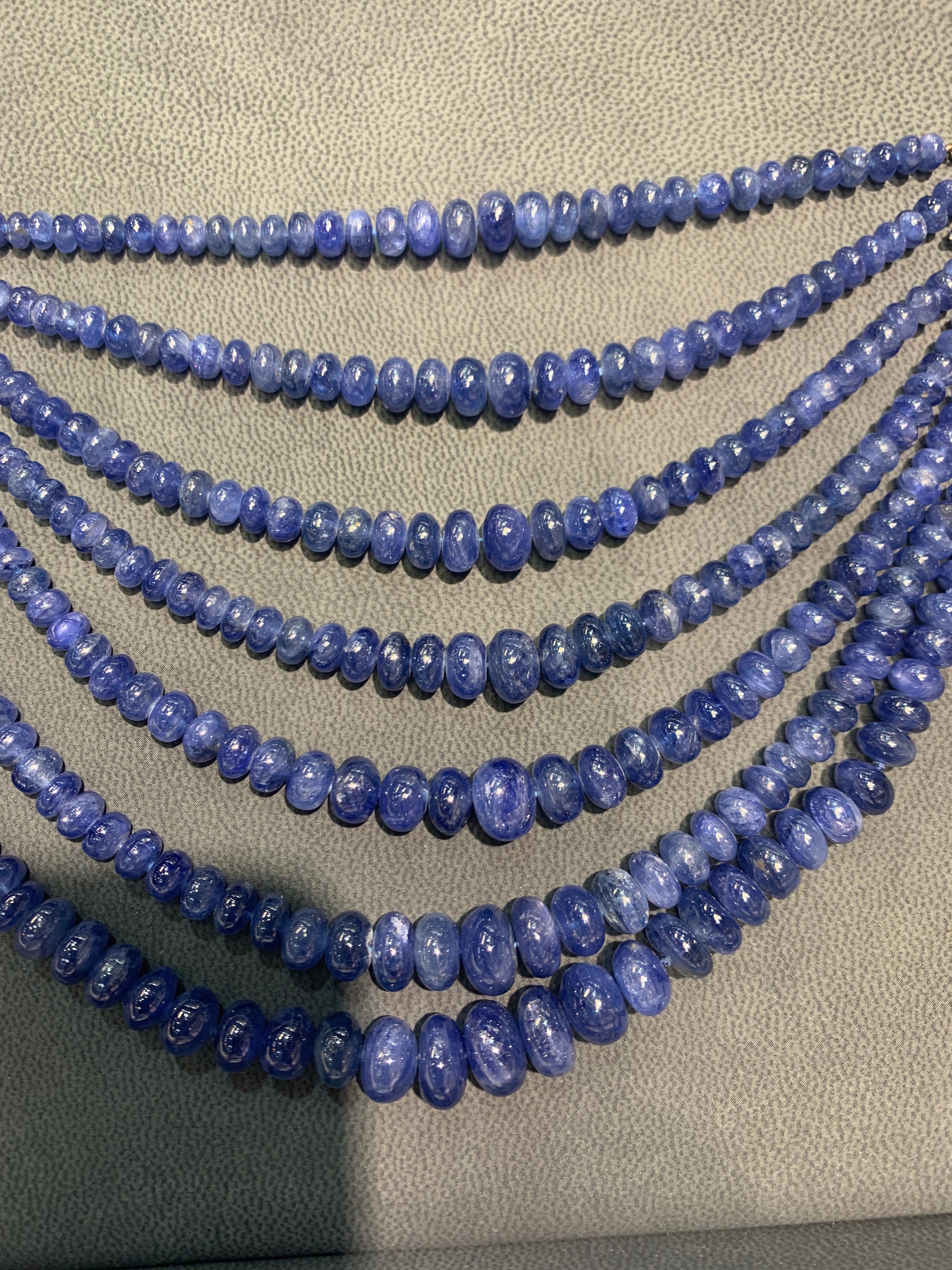 sapphire strand necklace