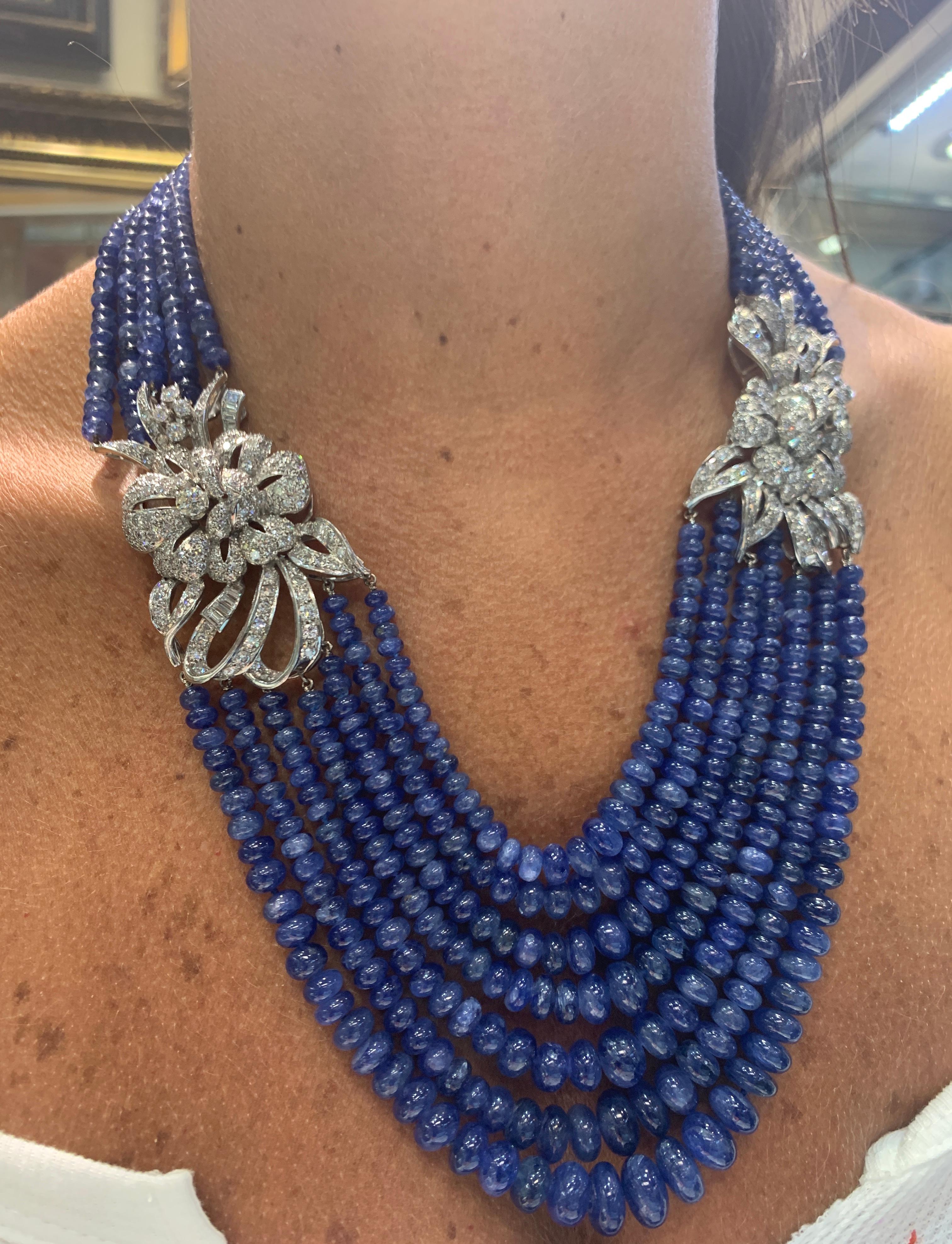 sapphire beads necklace