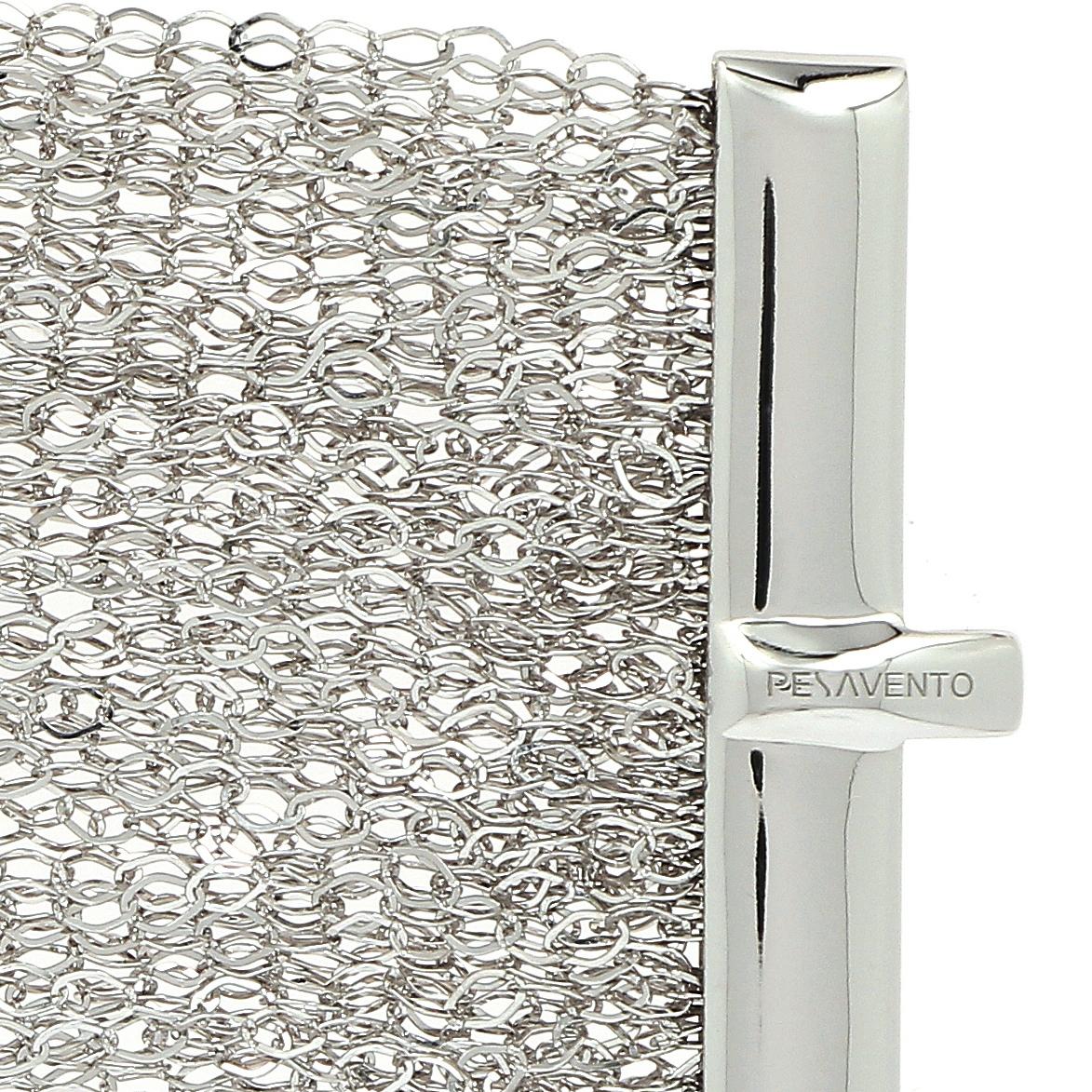 Multi-Strand Silver Bracelet with Rectangular Magnetic Claps Italian Manufacture 3