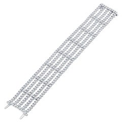 Bracelet tennis multibrins blanc 14 carats