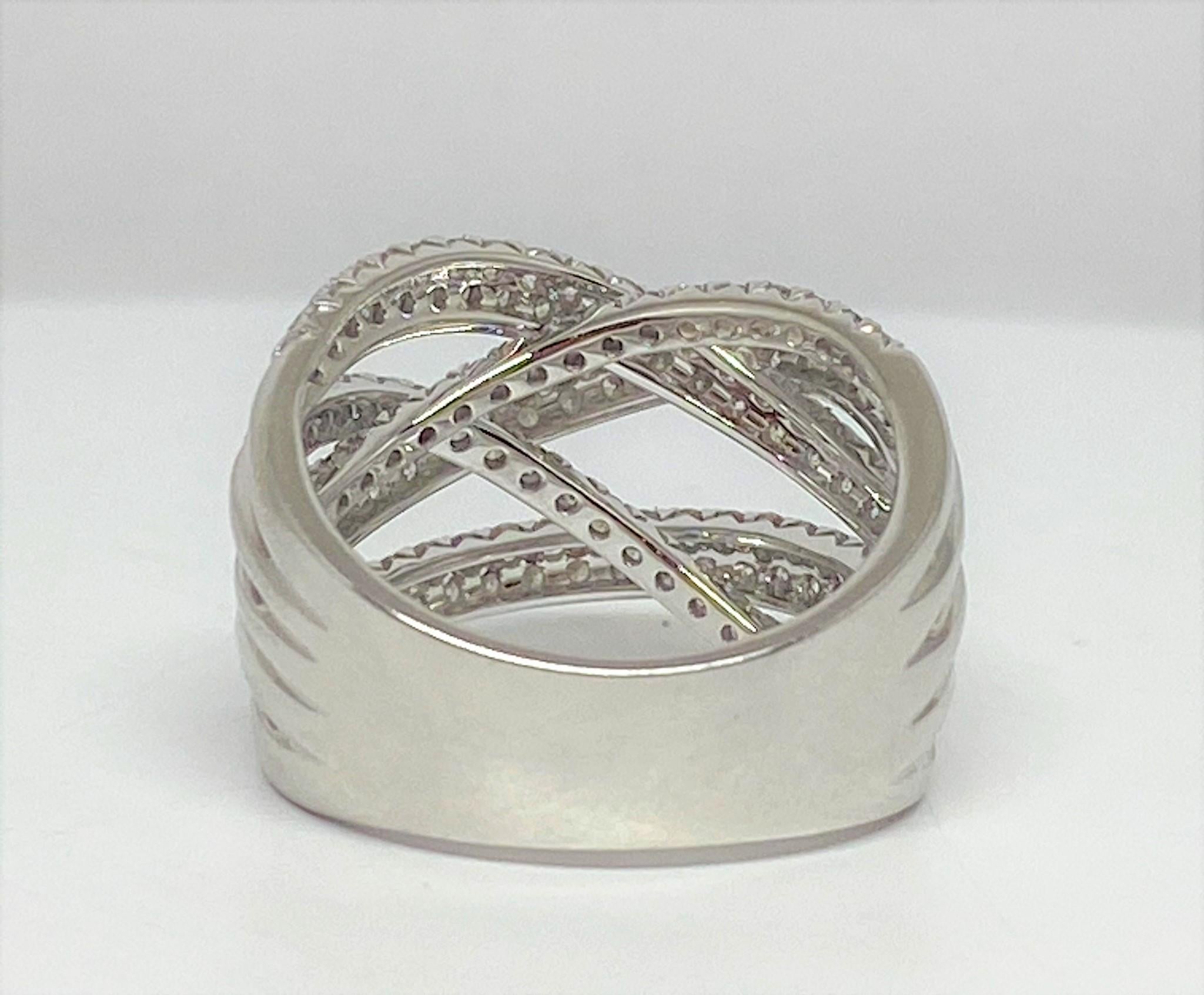 multi strand diamond ring