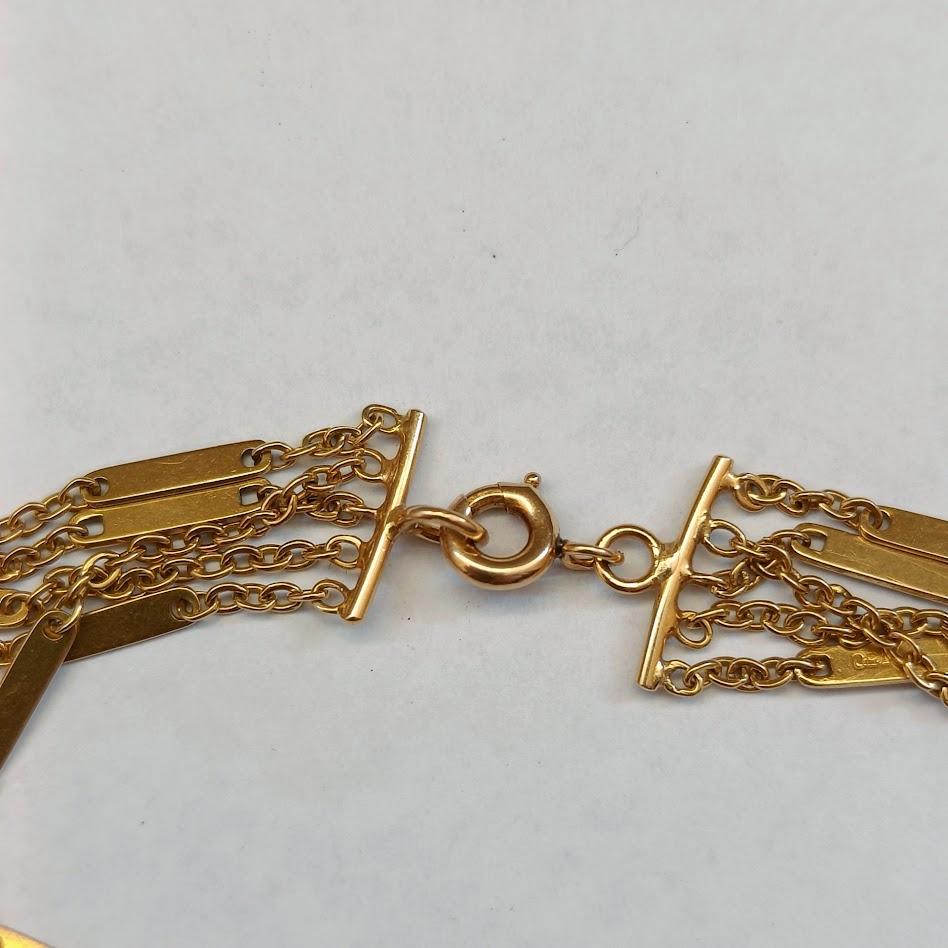 Women's Multi Strands Bracelet 18k Gold For Sale