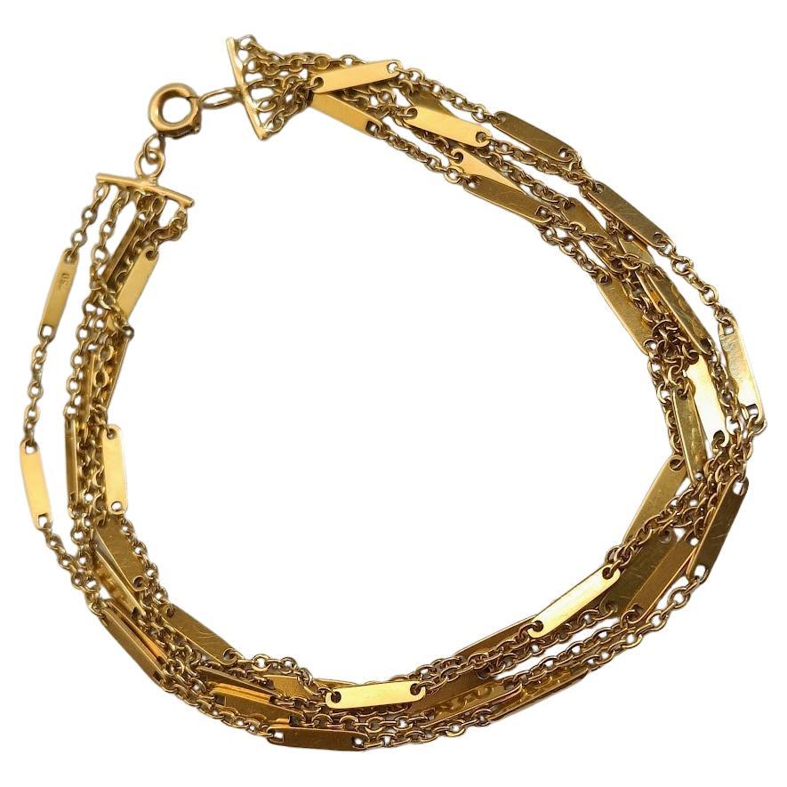 Pulsera Múltiples Filamentos Oro 18k