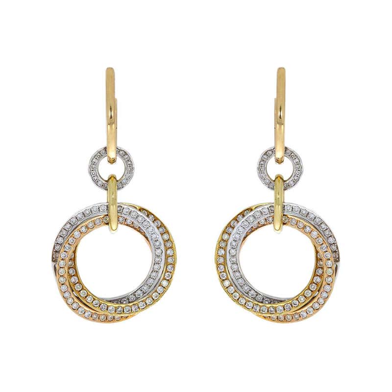 Contemporary 2.00 Carat Diamond Drop Earrings For Sale at 1stdibs