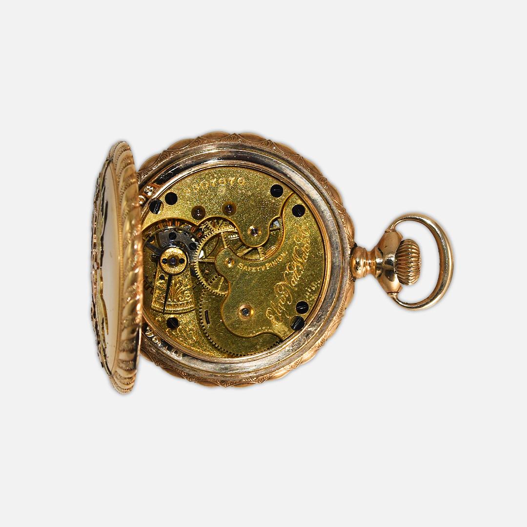 Reloj de bolsillo antiguo Elgin de oro multitono en Bastante bueno estado para la venta en Laguna Beach, CA