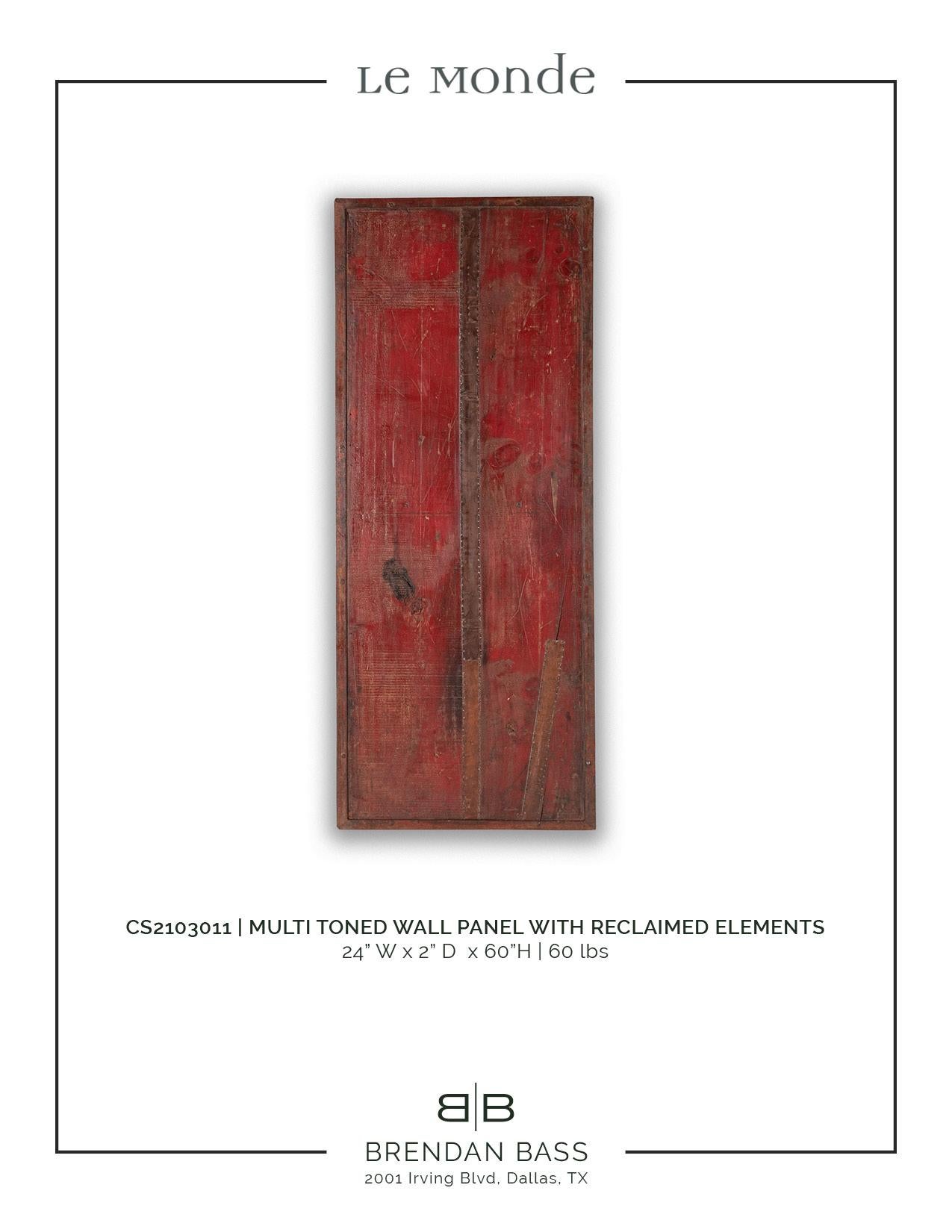 Multi Tone Wall Panel with Reclaimed Elements 1