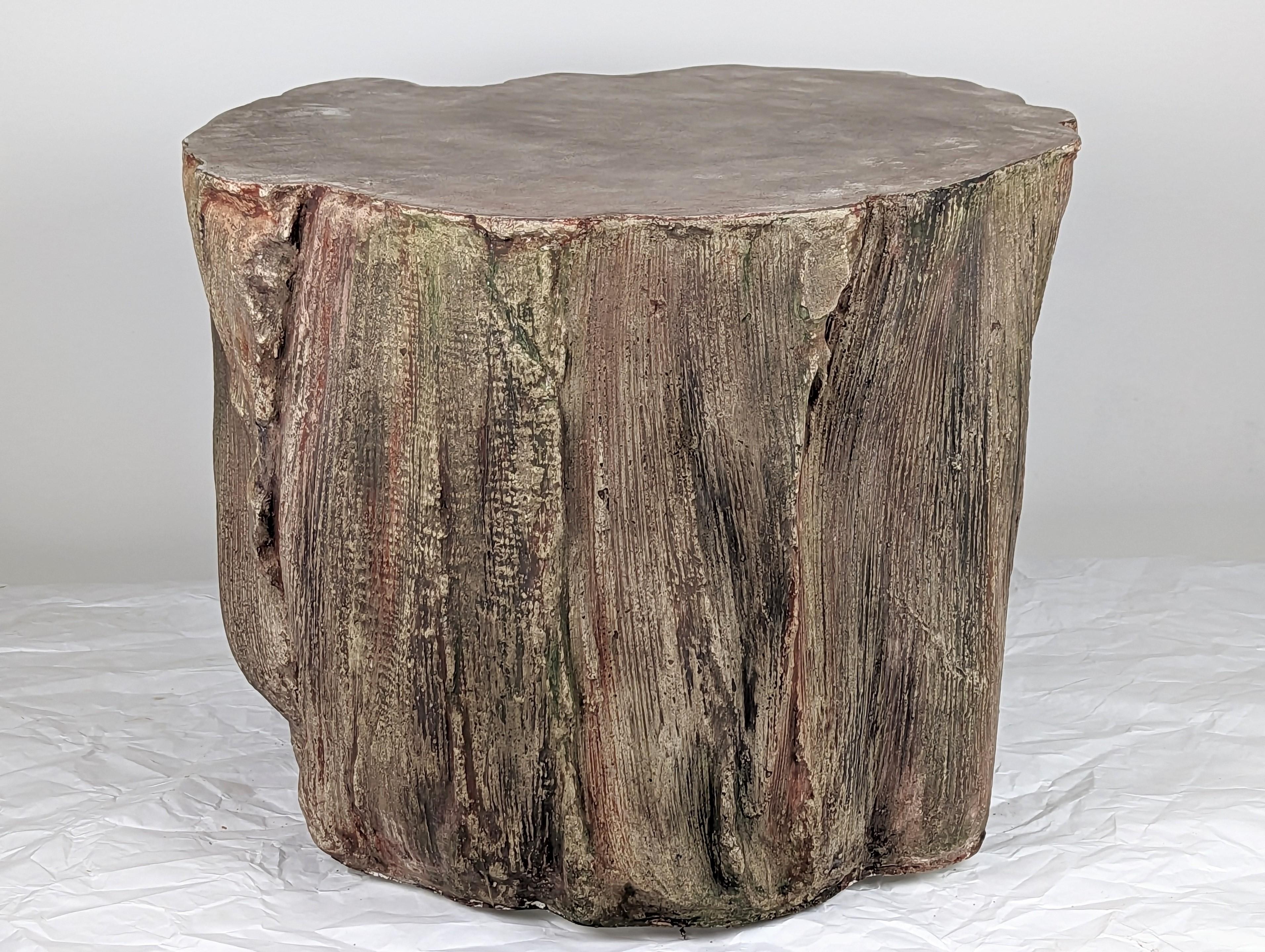 Rustic Brown Sculptural Concrete Palm Coffee Table For Sale