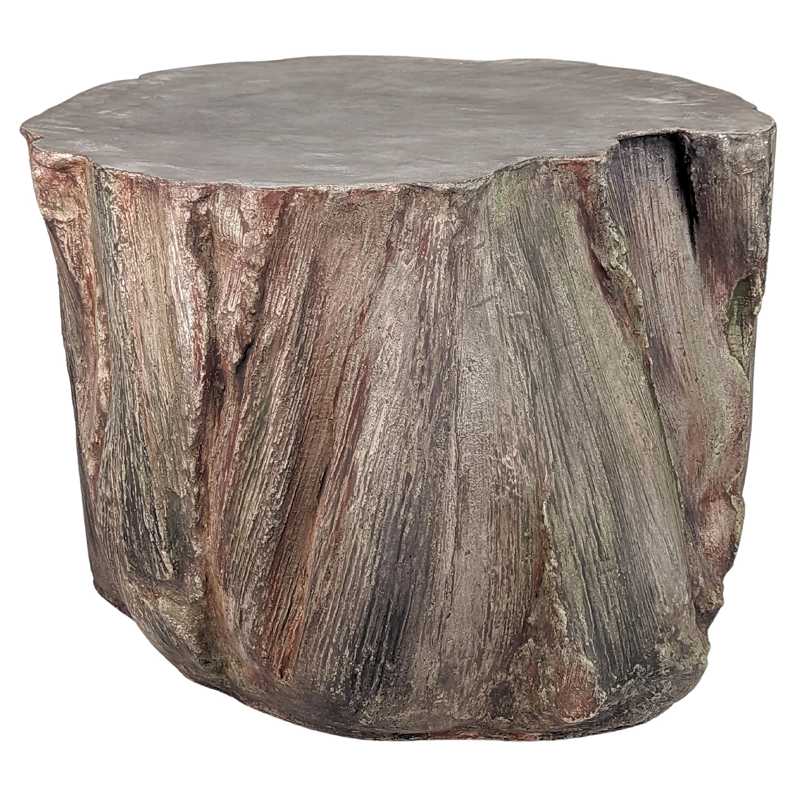 Brown Sculptural Concrete Palm Coffee Table For Sale