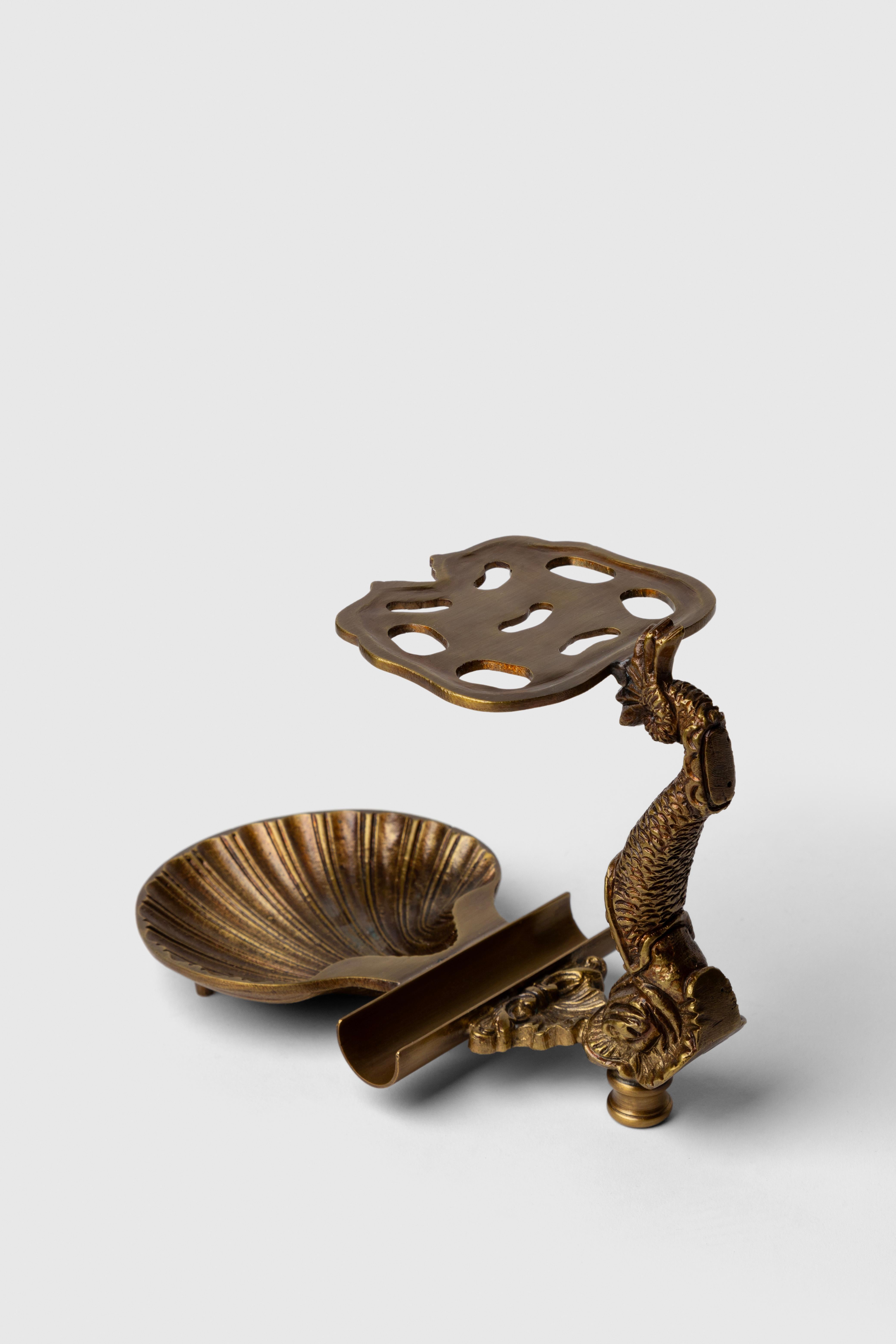 Belle Époque Mehrzweck-Vogelseifenschale aus Bronze (Mexikanisch) im Angebot