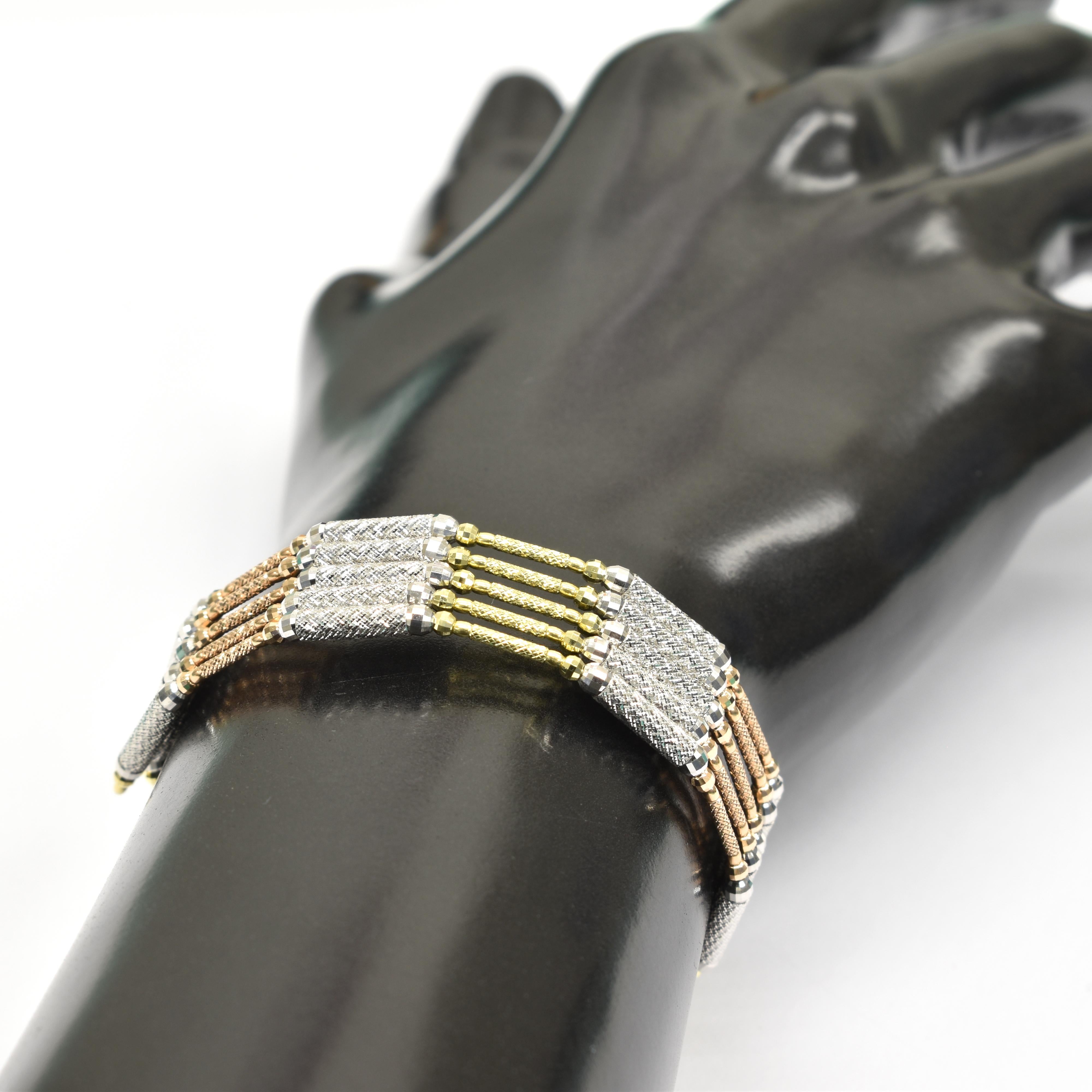 Mehrzweck-Magnetarmband/Halskette aus 18 Karat Gelb/Weiß/Rosegold im Zustand „Neu“ im Angebot in Tokyo, JP