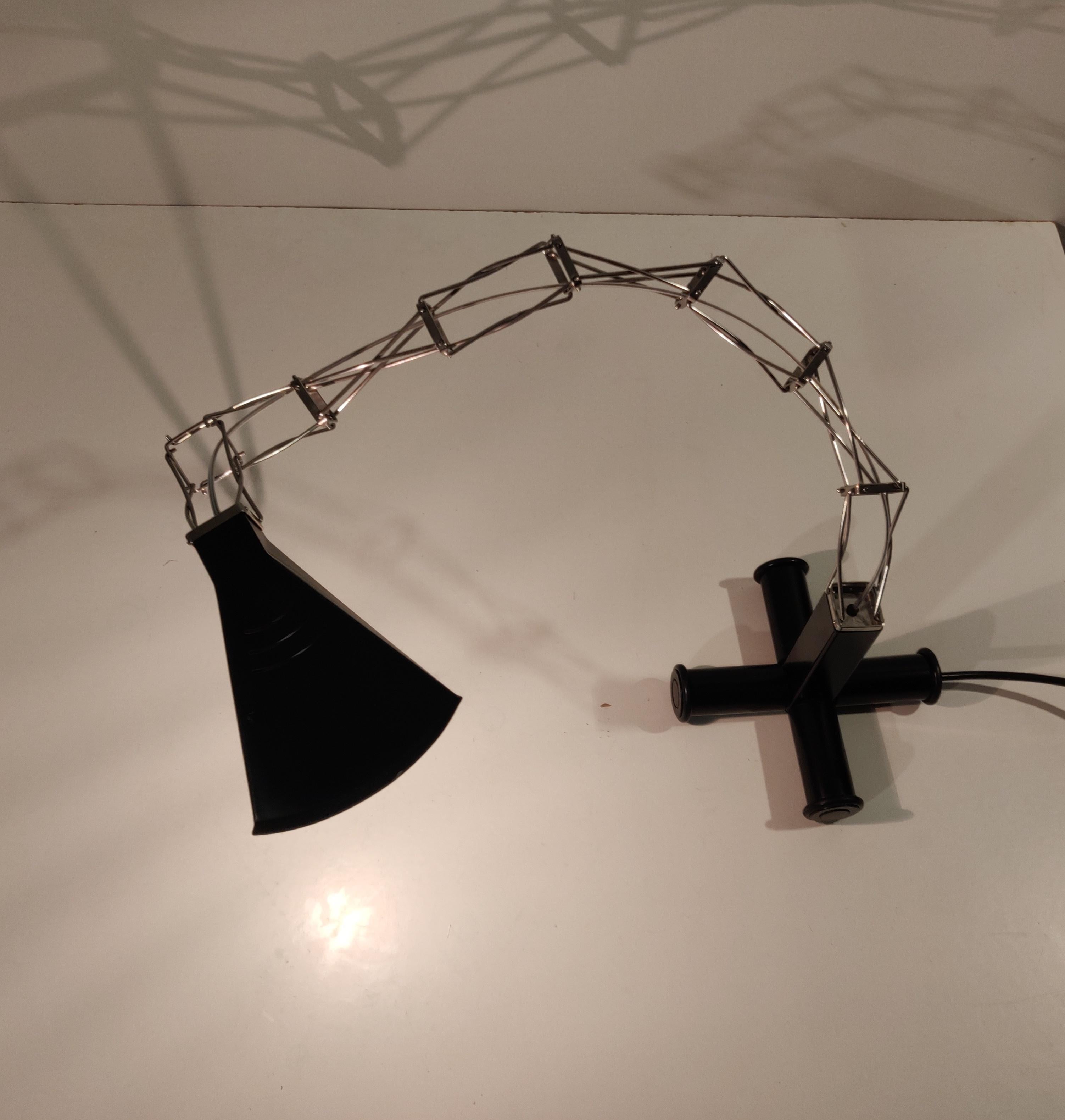 Metal Multi X desk lamp by Yaacov Kaufman for Lumina Italia, 1st edition, 1980s For Sale