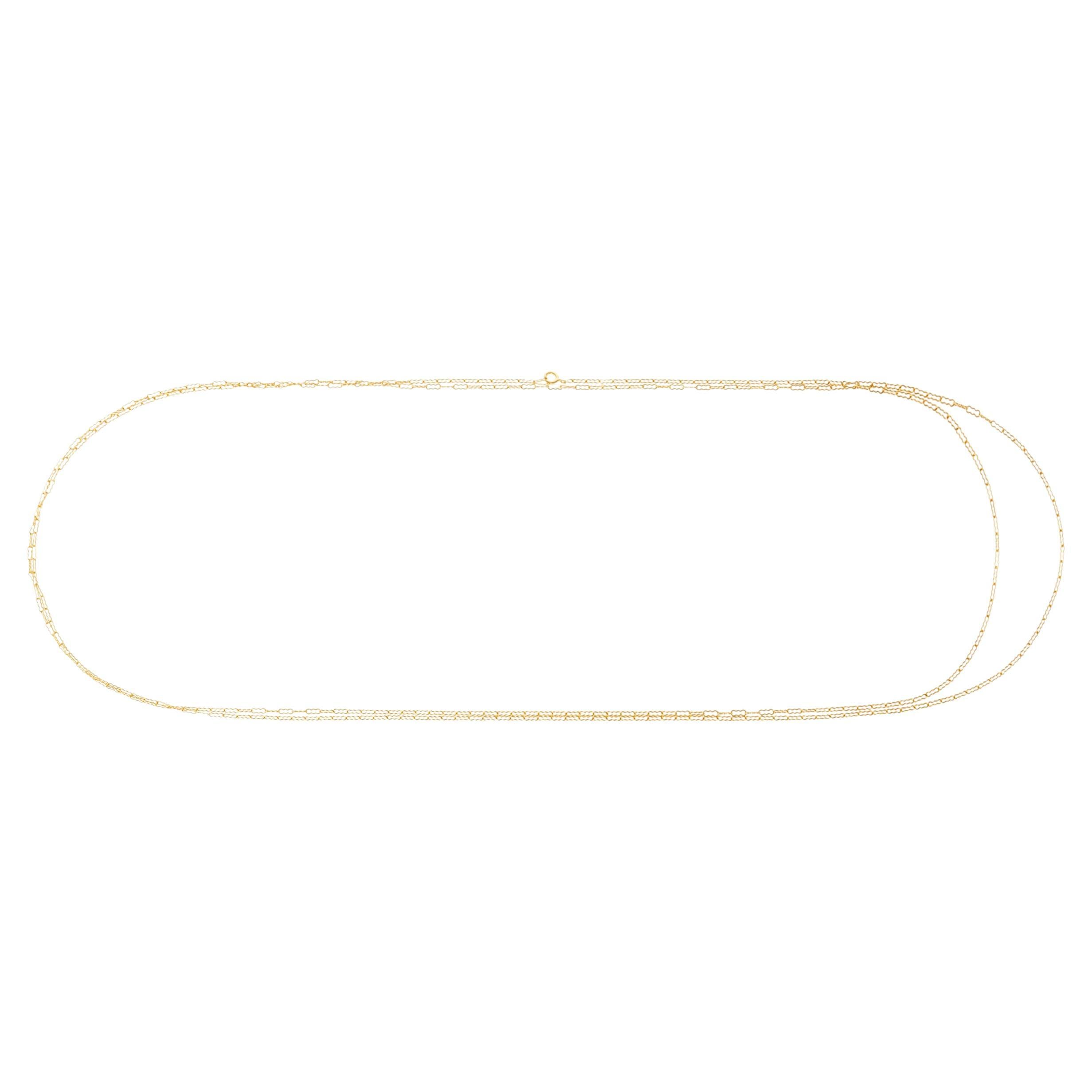 Contemporary Multichain Necklace Bodypiece, Minimal Gold-Plated Silver Greek For Sale