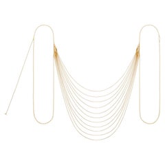 Multichain Necklace Bodypiece Solid Brass Gold Plated Greek