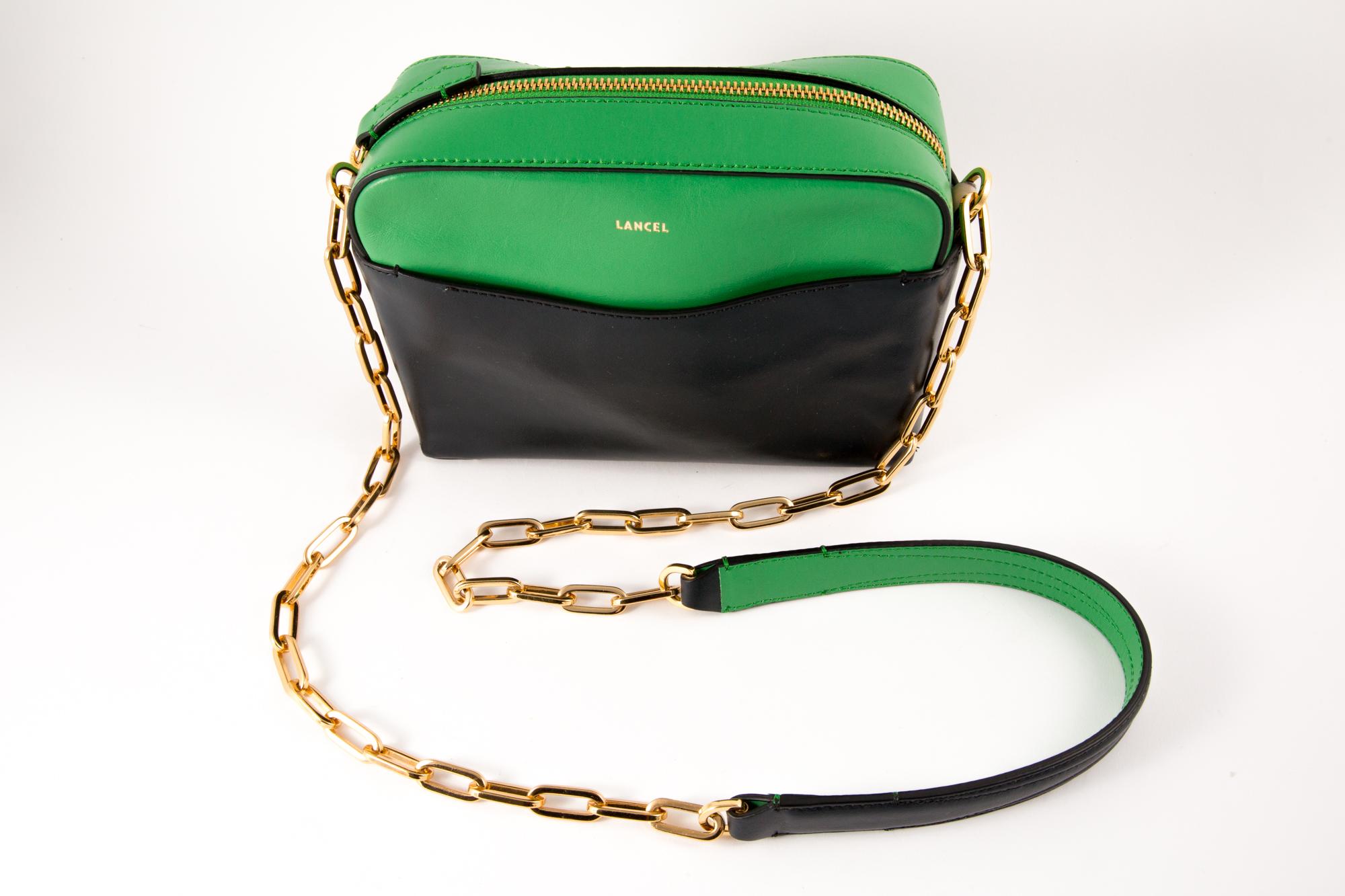 Women's Multico Lancel Block Color Leather Shoulder Bag