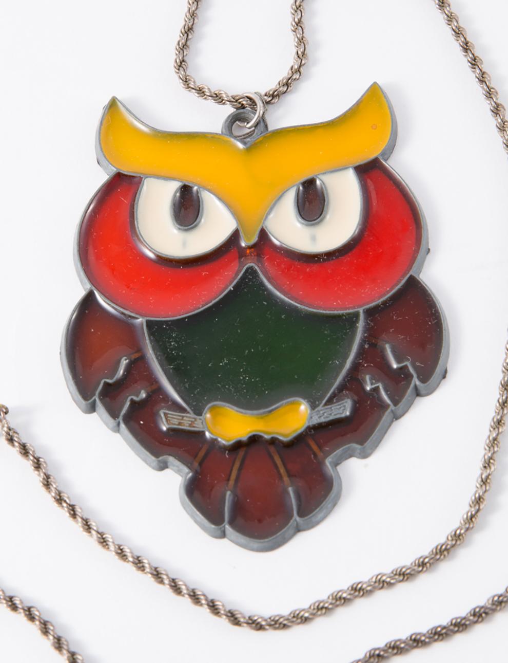 2000s owl necklace
