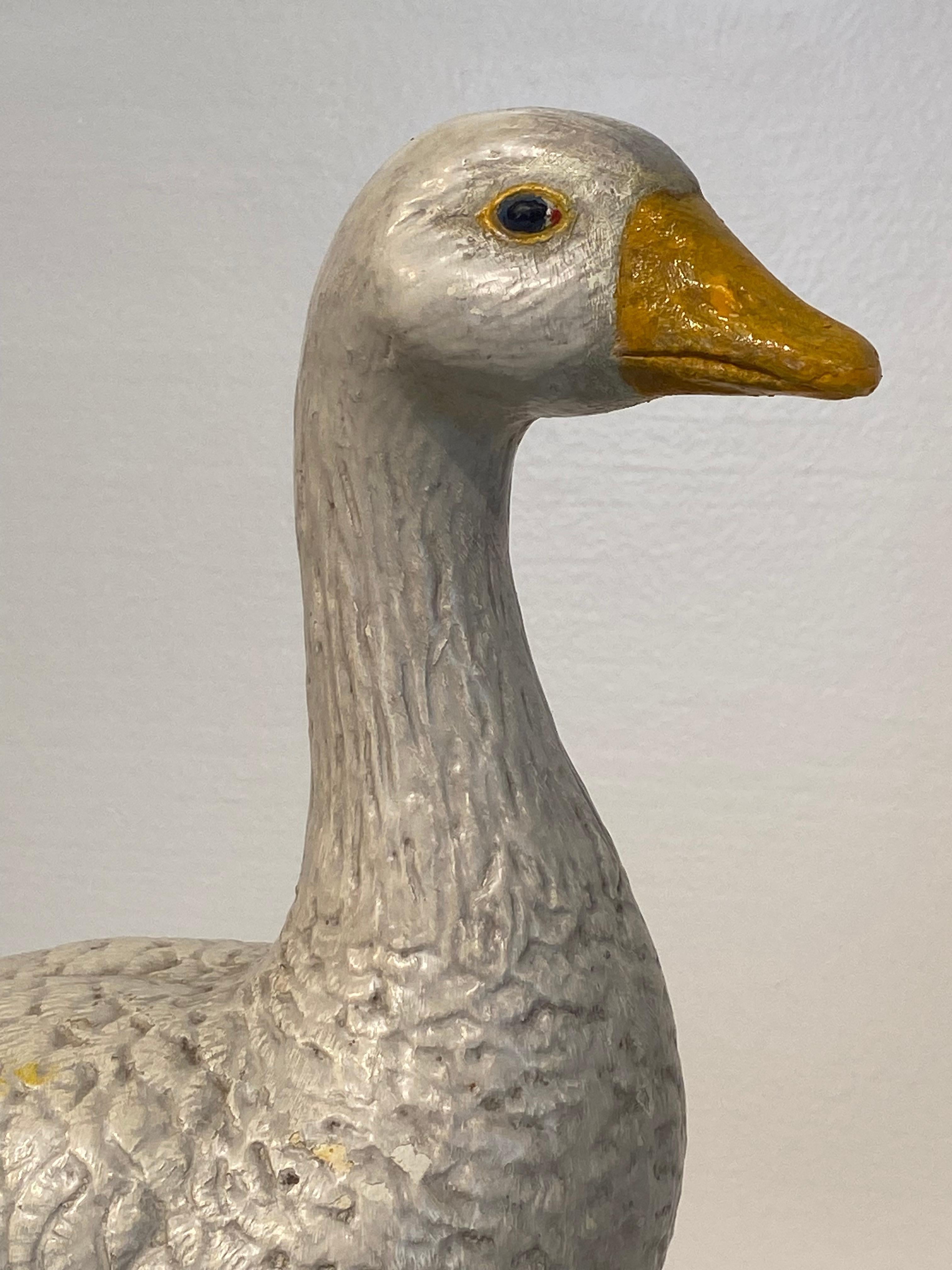 Multicolered Sculpture of a Goose For Sale 5