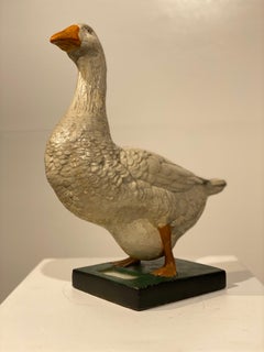 Multicolered Sculpture of a Goose