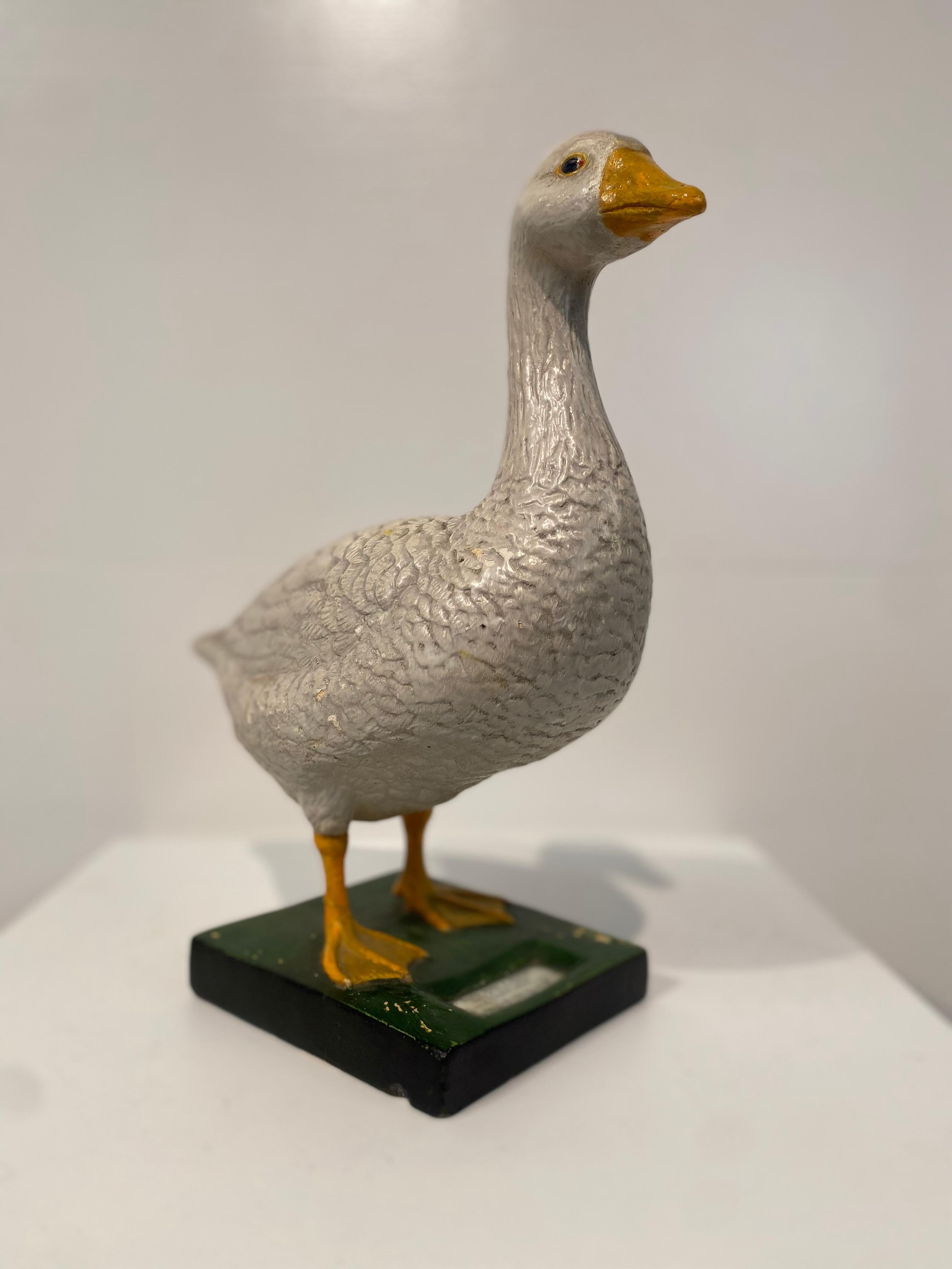 Multicolered Sculpture of a Goose For Sale 1