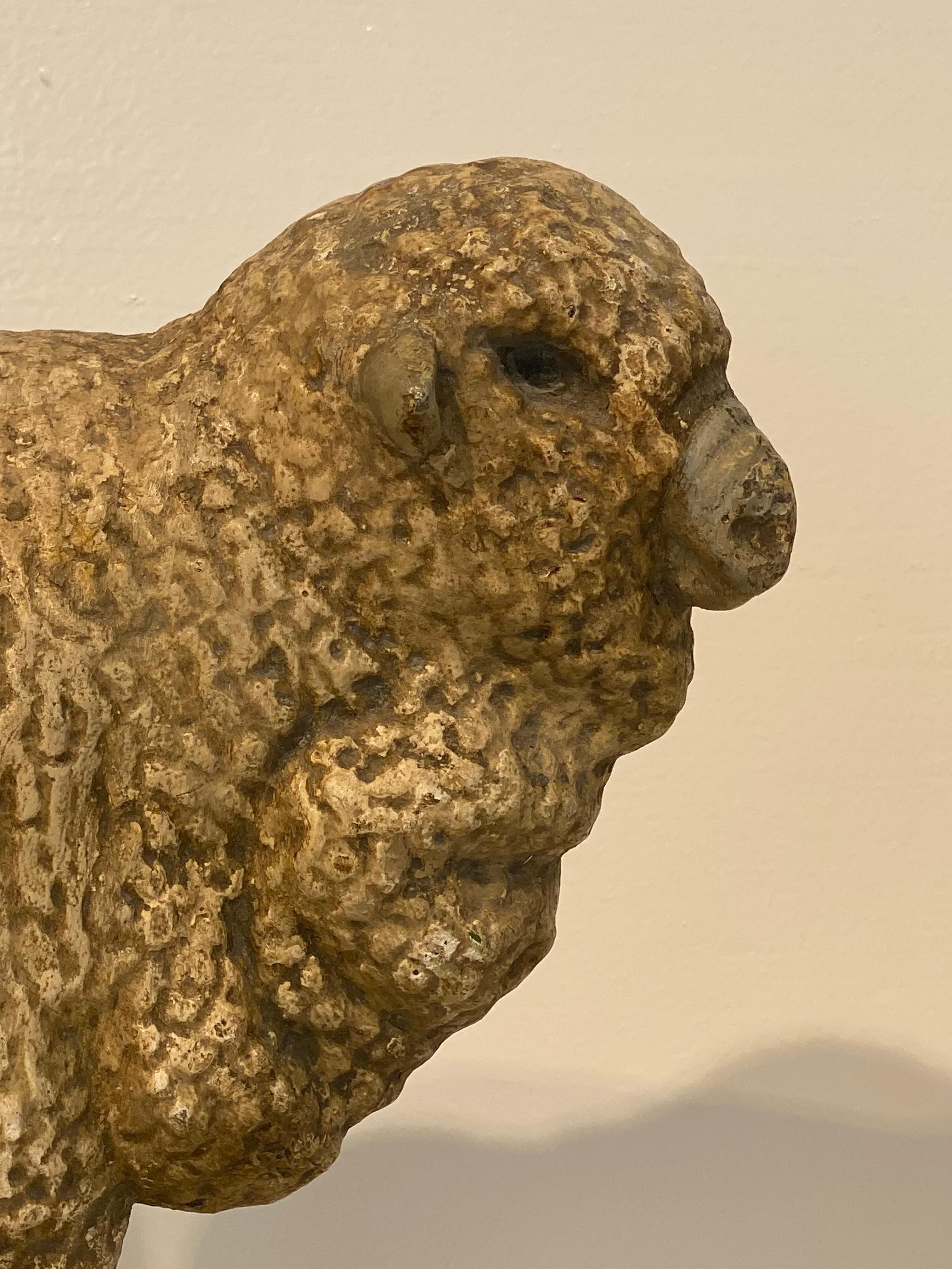 Multicolered Sculpture of a Ram For Sale 7