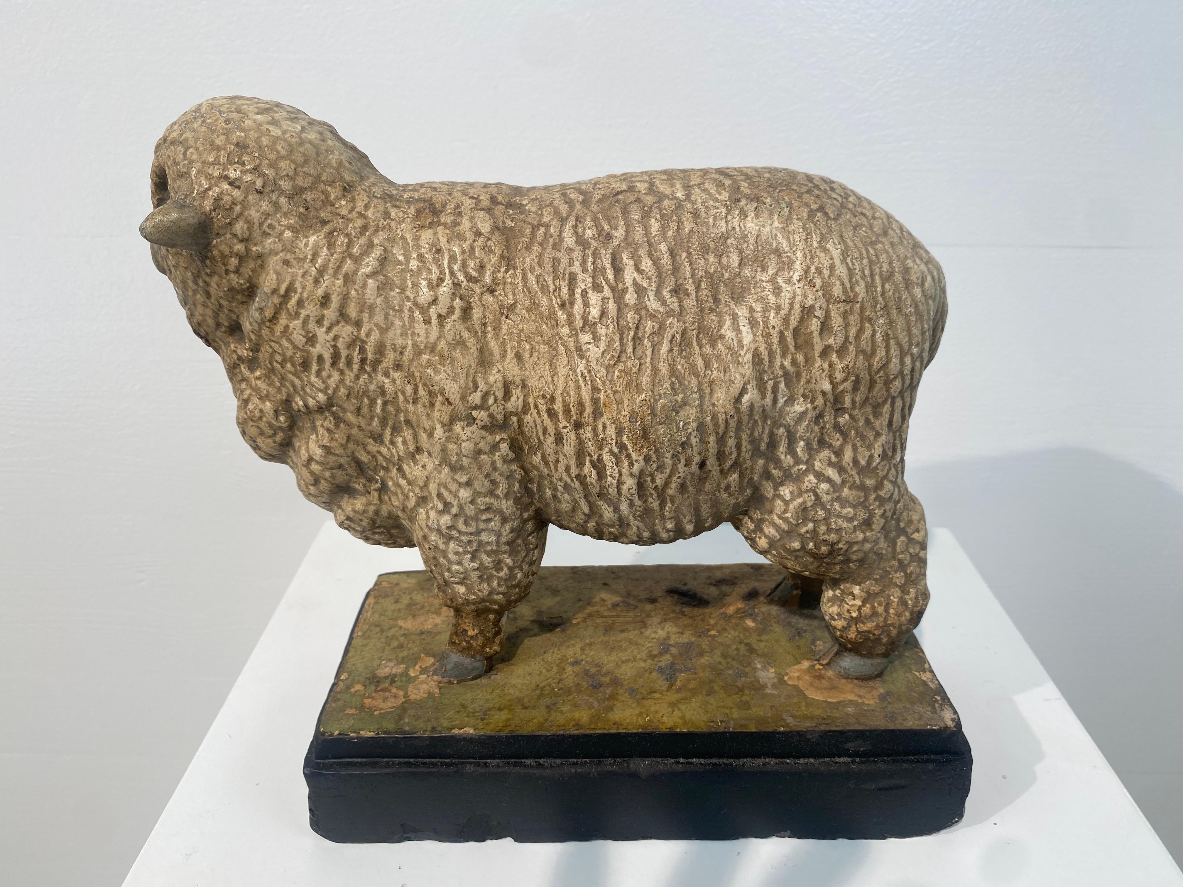 Multicolered Sculpture of a Ram For Sale 1