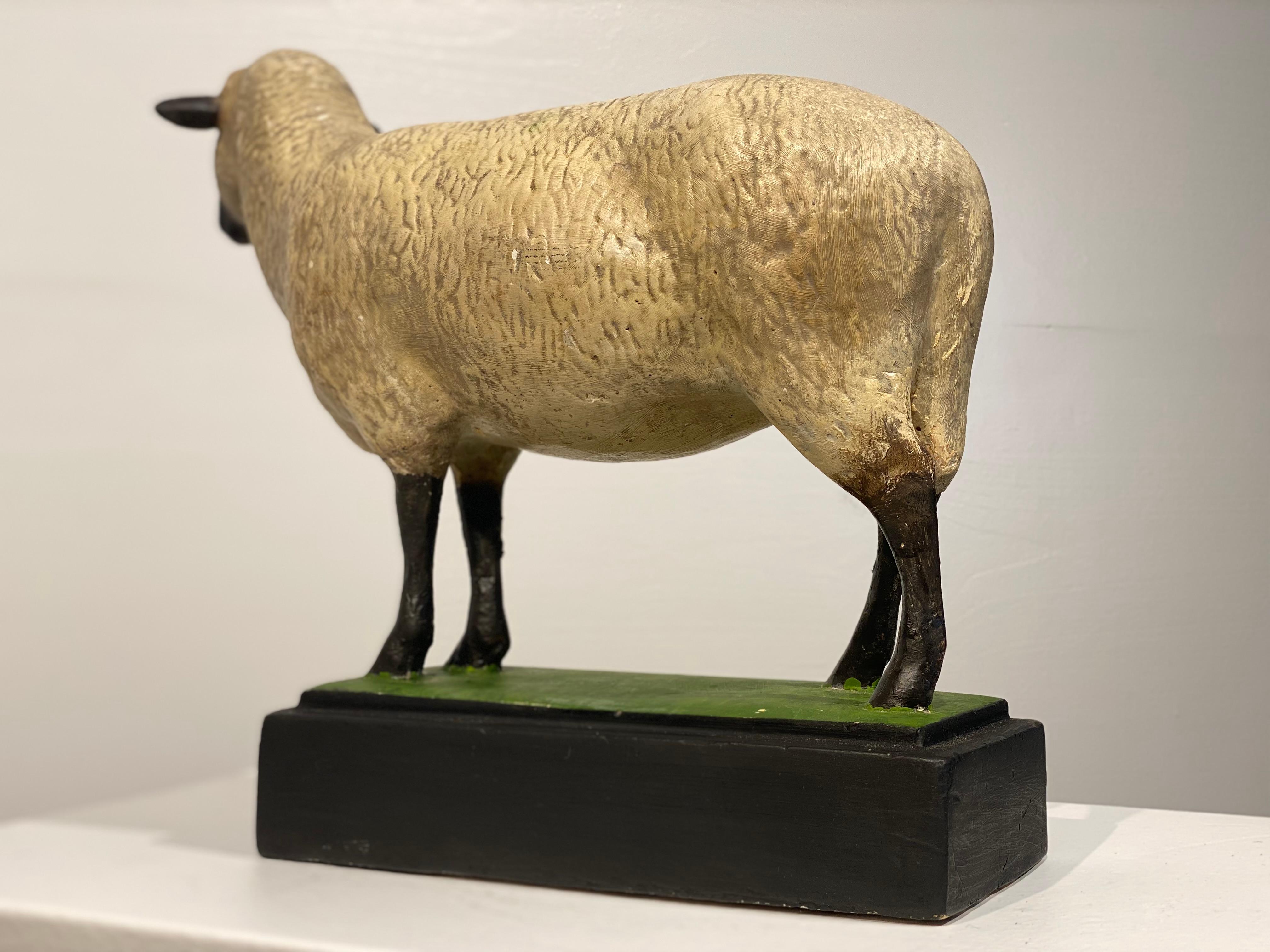 Late 20th Century Multicolered Sculpture of a Sheep For Sale