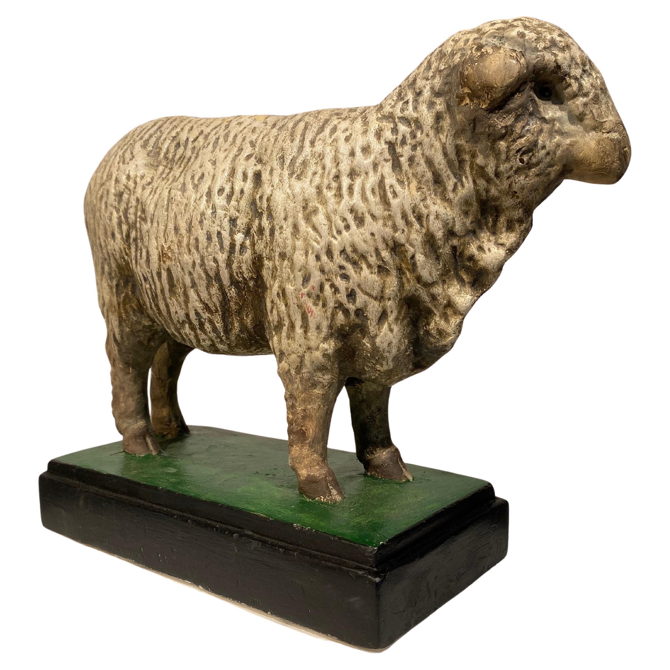 Multicolered Sculpture of a Sheep