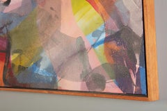 Mehrfarbiges abstraktes Gemälde auf Leinwand von John Link