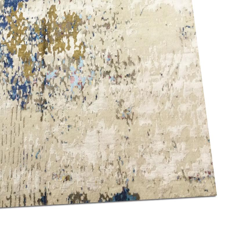 Mehrfarbiger abstrakter Teppich. Seide und Wolle. 4,35 x 3,05 m im Zustand „Neu“ im Angebot in MADRID, ES