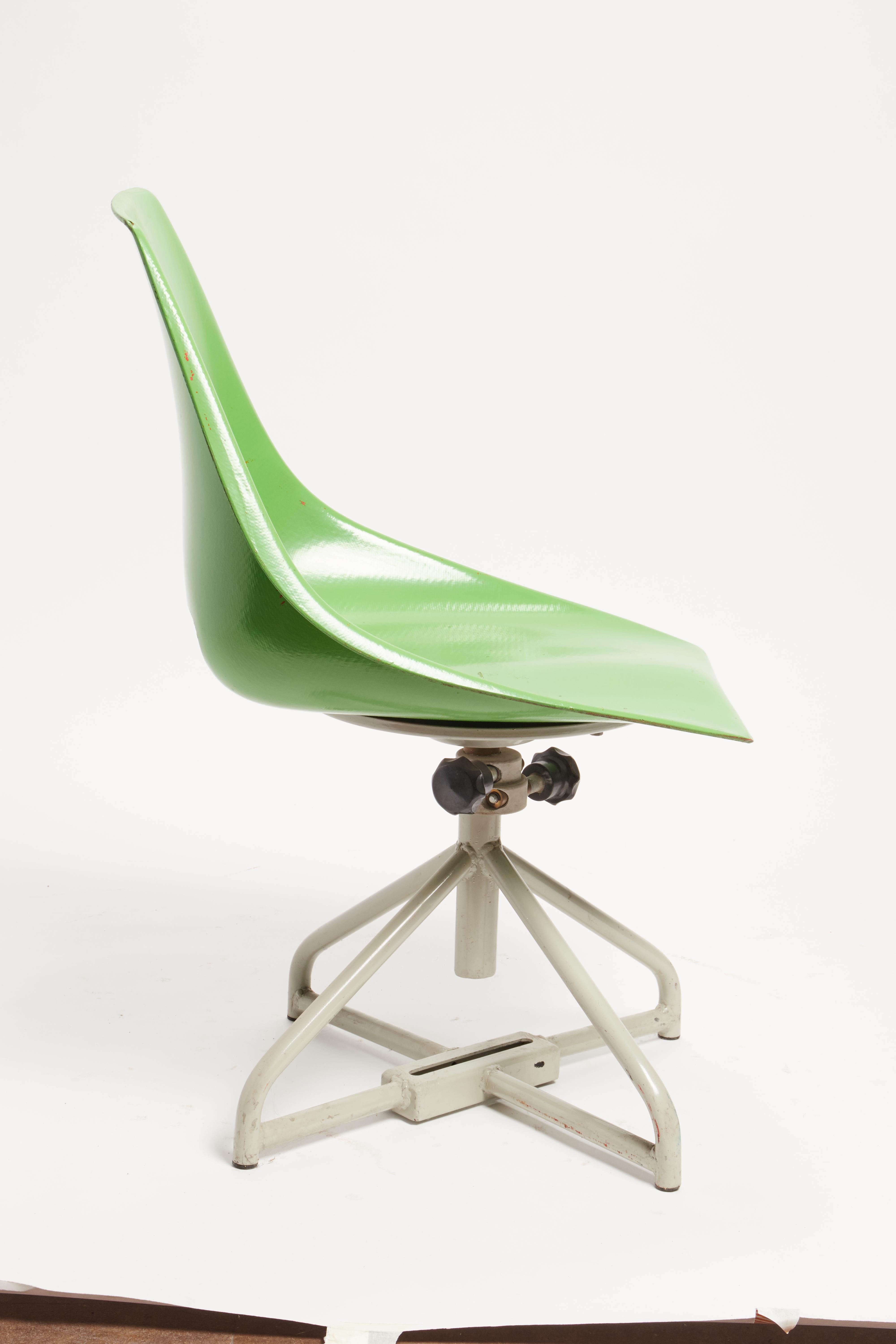 Plastic Multicolor Adjustable Fiberglass Chairs, Italy, 1950 For Sale