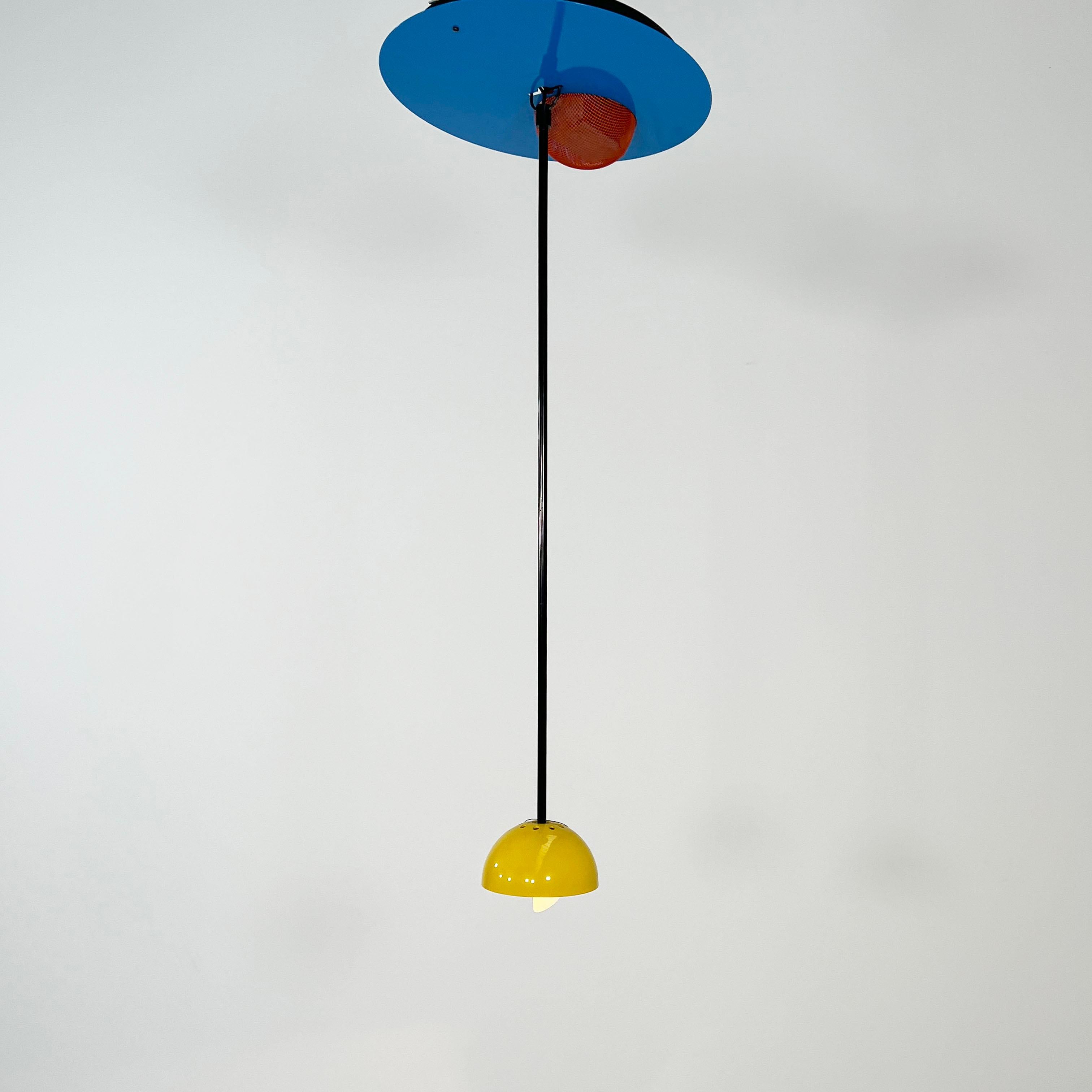 Mehrfarbige Alesia-Deckenleuchte von Carlo Forcolini für Artemide, 1980er Jahre 1