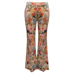 Mehrfarbige Alexander McQueen-Hose mit Blumendruck Größe IT 44