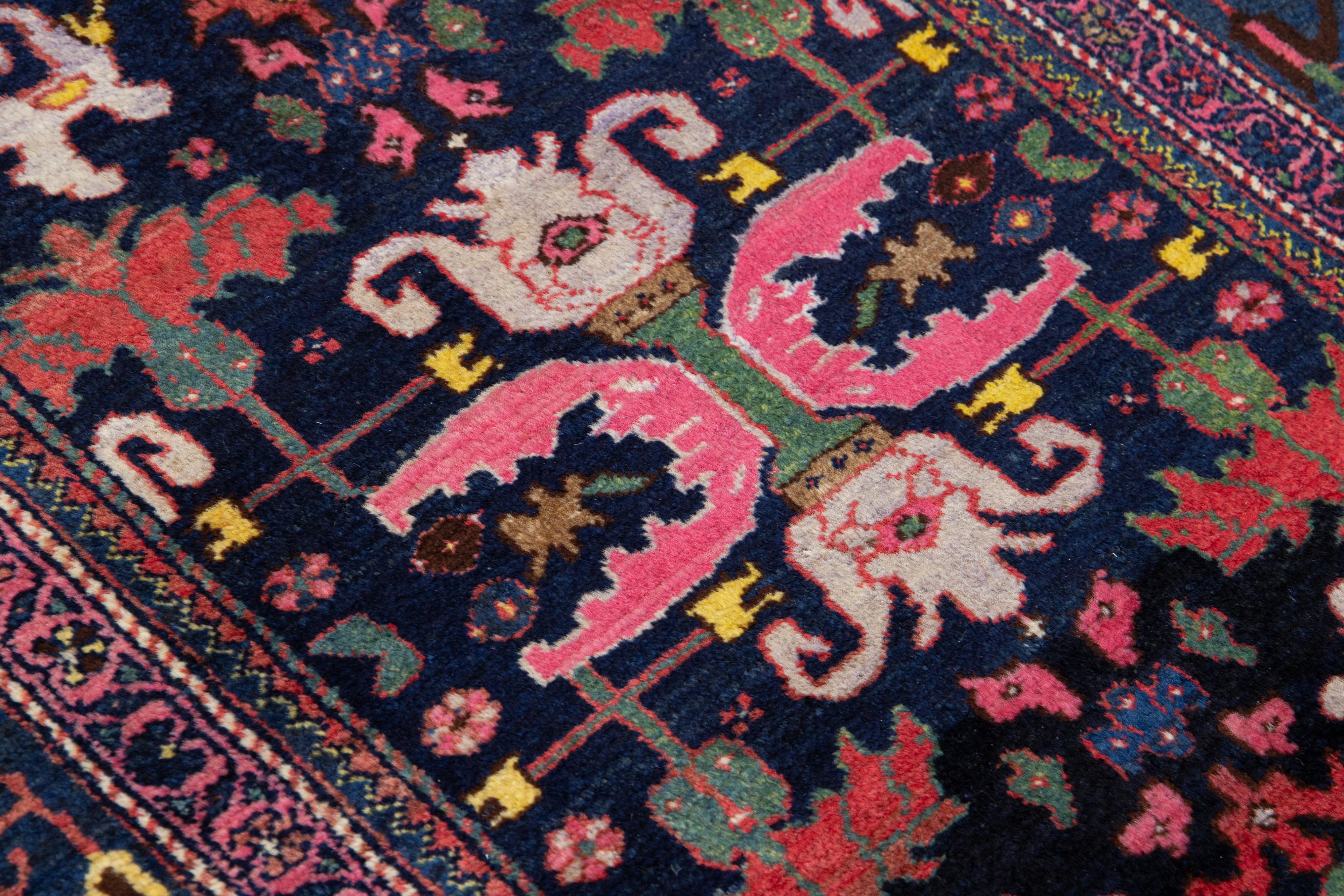 Runner in lana Malayer antico, multicolore, fatto a mano nel 1900 in vendita 4