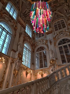 Multicolor Arlecchino Murano Chandelier