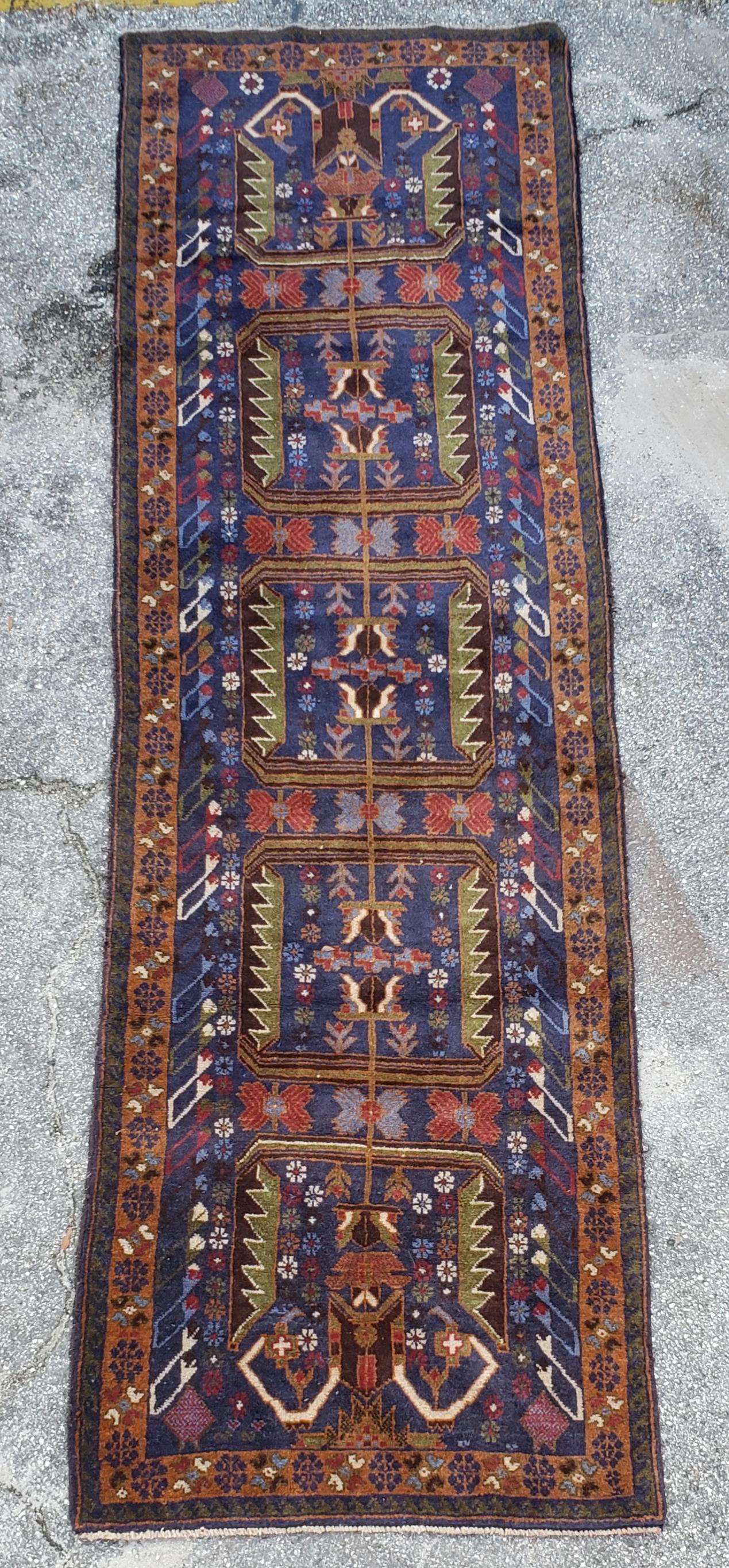 Multi-Color Asian Hallway Runner from Afghanistan, Soft / 007 In New Condition For Sale In Orlando, FL