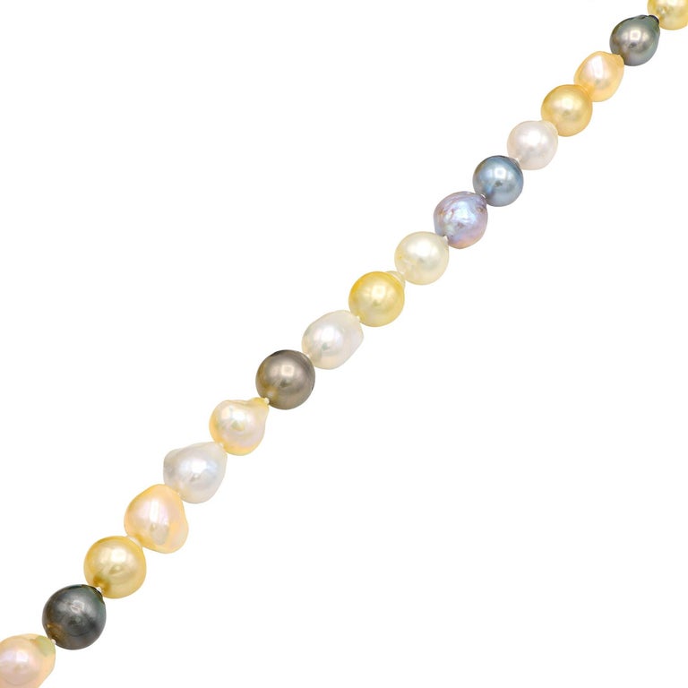 Multi-Color Baroque South Sea and Freshwater Pearl Necklace For Sale at ...
