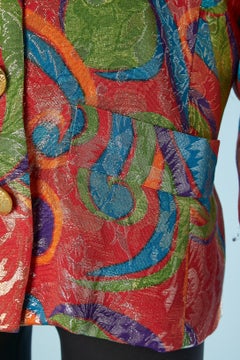 Multicolor brocade evening jacket Yves Saint Laurent Rive Gauche FW 1989