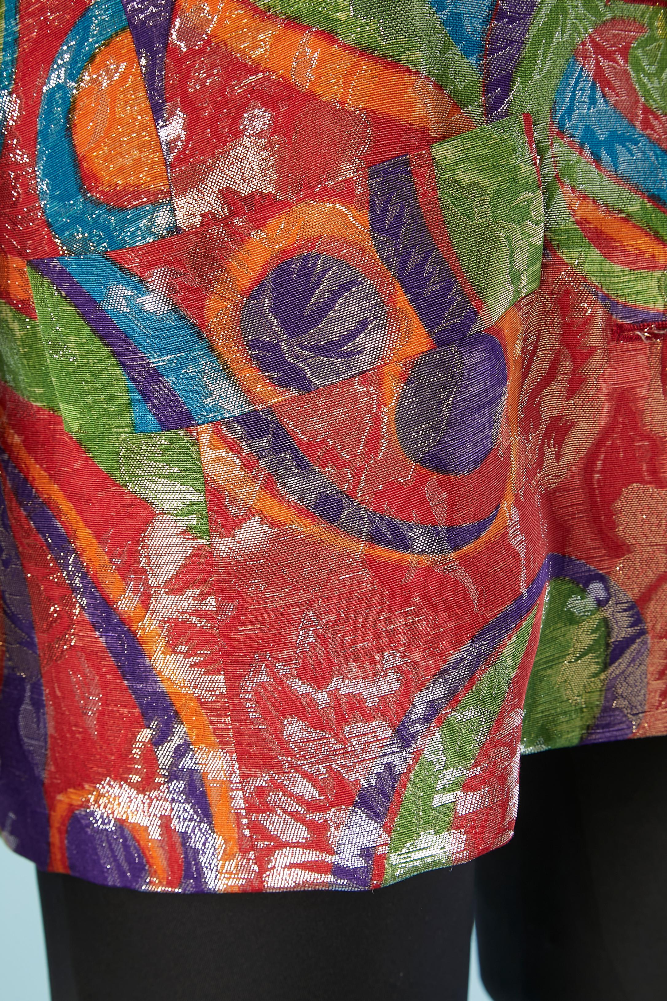 Veste de soirée Yves Saint Laurent Rive Gauche en brocart multicolore  Excellent état - En vente à Saint-Ouen-Sur-Seine, FR