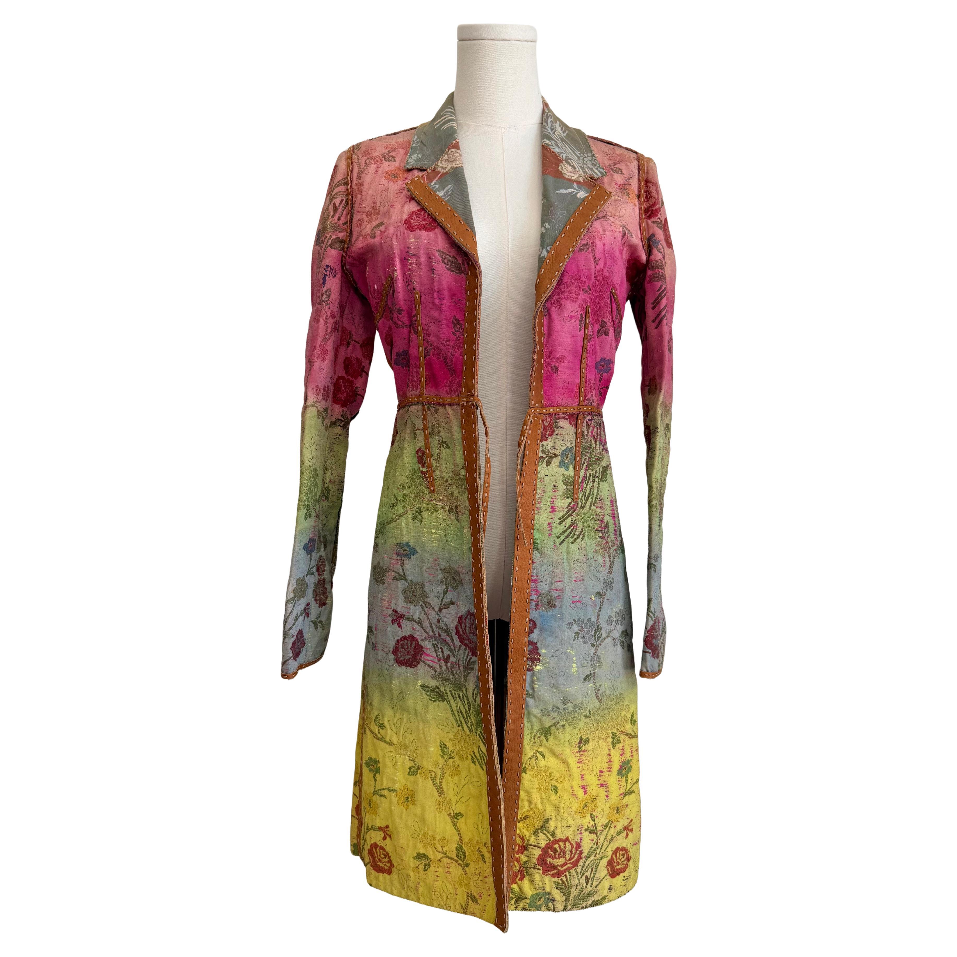 Multicolor Brocade Patchwork Tailored Jacket