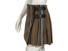 Multicolor Burberry London Striped Mini Skirt