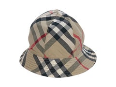 Burberry Multicolor Plaid Cotton Reversible Bucket Hat