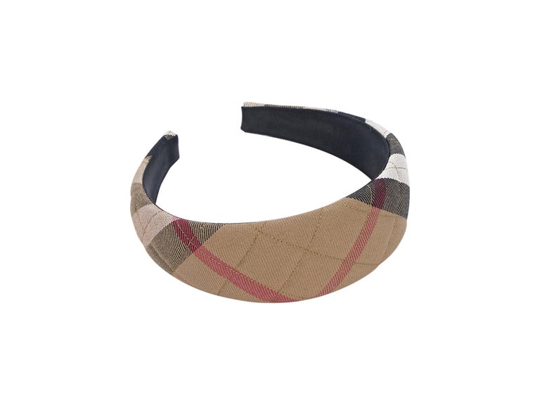 Multicolor Burberry Quilted Plaid Headband For Sale at 1stDibs
