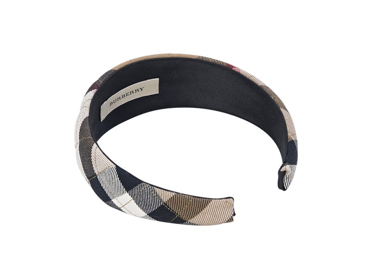 Multicolor Burberry Quilted Plaid Headband For Sale at 1stDibs
