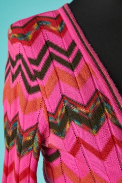 Multicolor cardigan with graphic jacquard pattern Christian Lacroix Bazar
