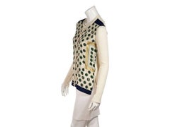 Multicolor Celine Printed Silk-Front Cardigan