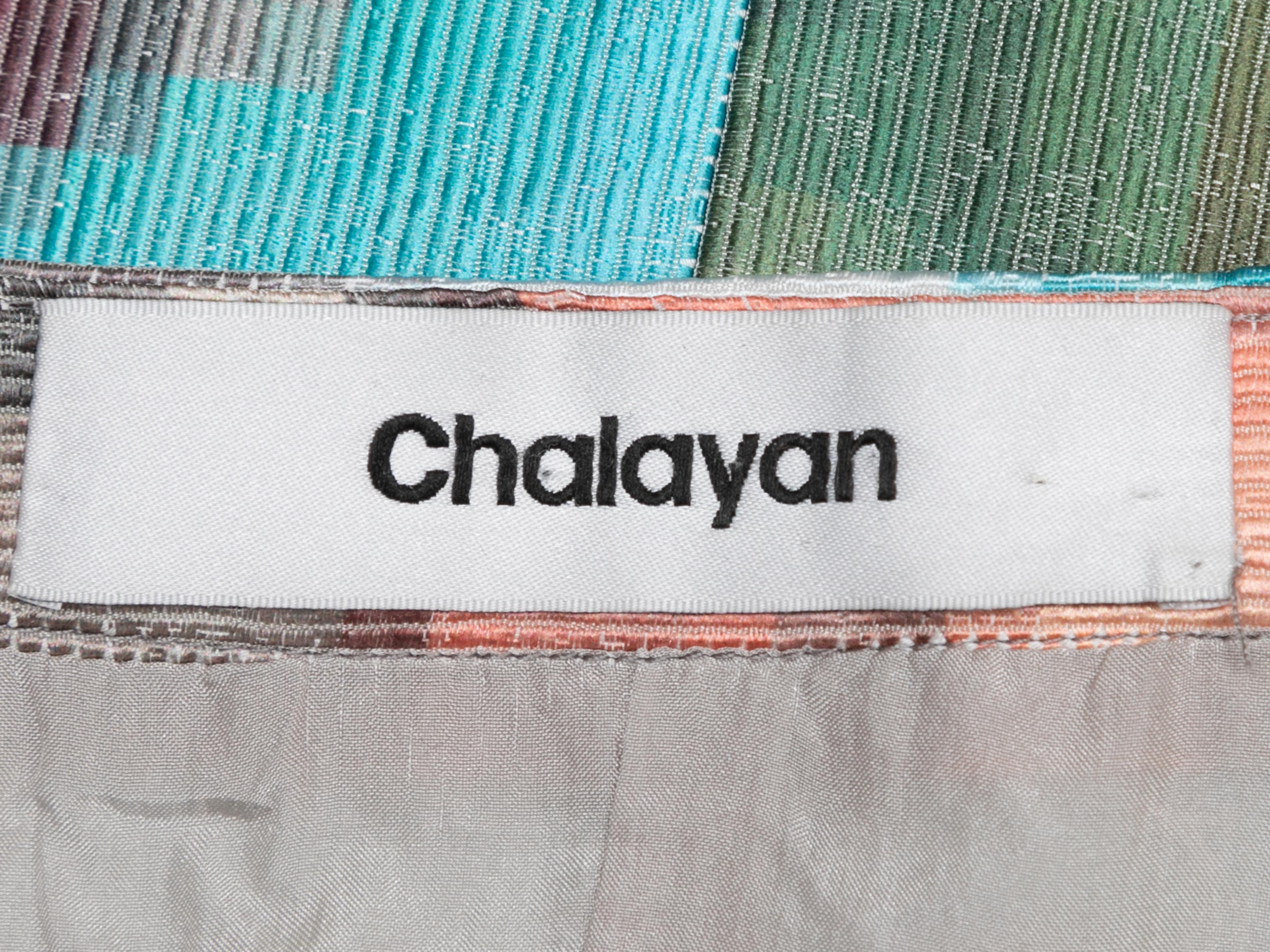 Falda Chalayan Multicolor Estampado Playa Pixelado Talla IT 38 Gris en venta