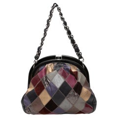 Multicolor Chanel 2005-2006 Patchwork Leather Frame Handbag