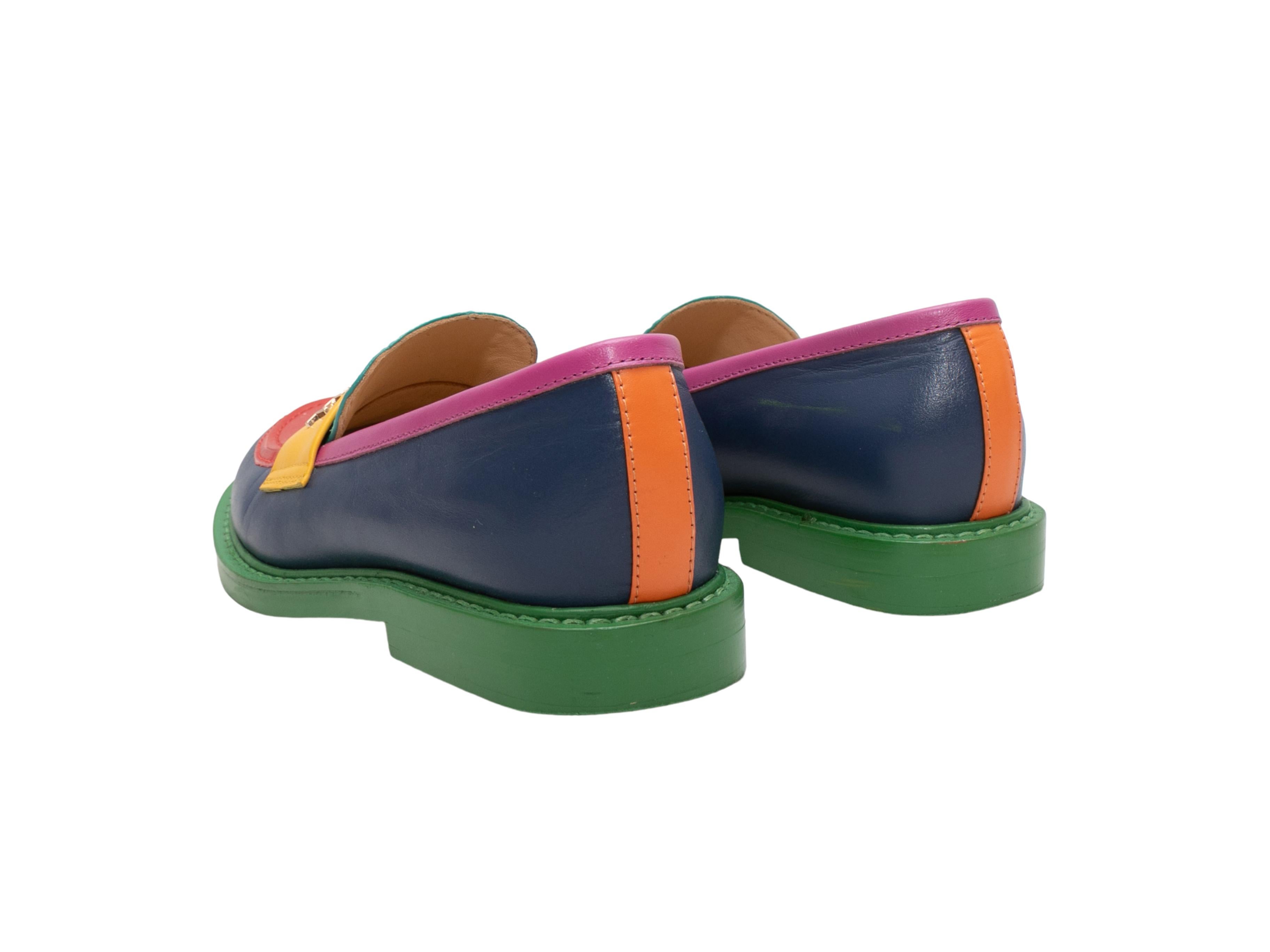 Mehrfarbige Chanel x Pharrell 2019 Farbblock-Loafers Größe 35 Damen im Angebot