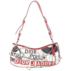 Mehrfarbige bedruckte Christian Dior Umhängetasche