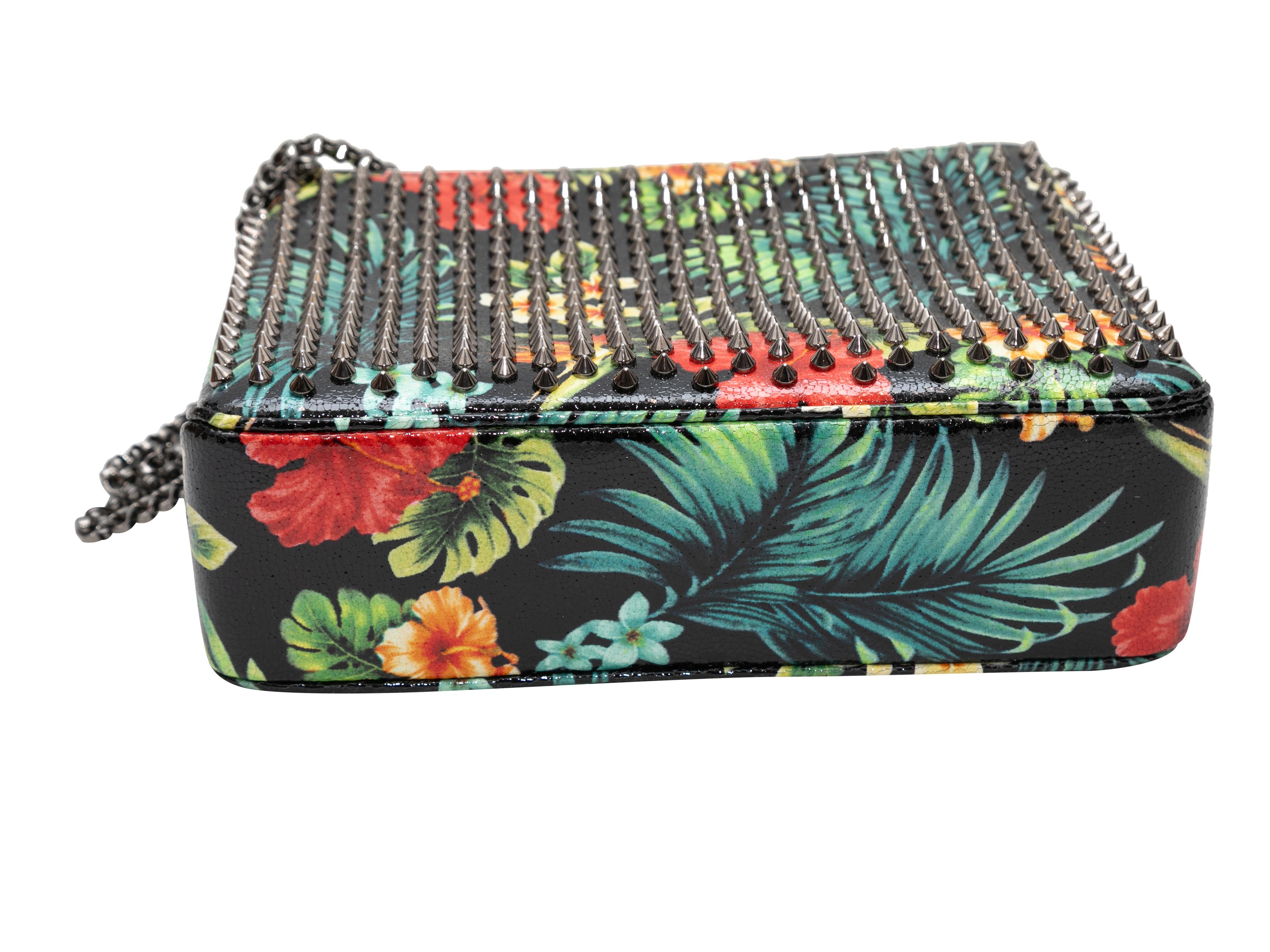 Multicolor Christian Louboutin Triloubi Large Triple-Gusset Spiked Shoulder Bag In Good Condition In New York, NY
