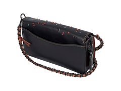 Multicolor Coach Beaded & Embroidered Leather Crossbody Bag